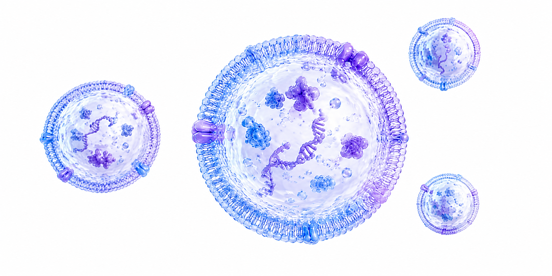A graphic of natural extracellular vesicles